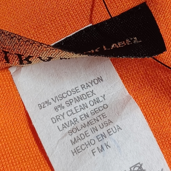 NEW AKIRA BLACK LABEL Orange Strapless Bodycon Stretchy Ruching Dress Small - Picture 6 of 10